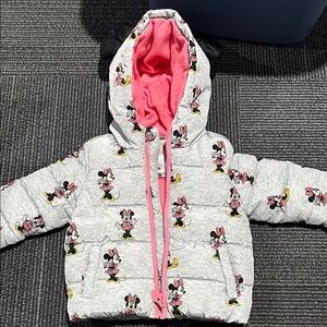 Disney Minnie Mouse Gray Jacket with Pink Bow